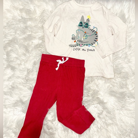 Deck the Paws Christmas set 3T VGUC - Picture 3 of 3